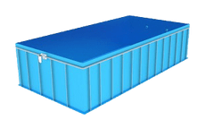 Gluc PBS Kompletní bazénový set BOURÁK 6x3x1.5m - plastový bazén hranatý